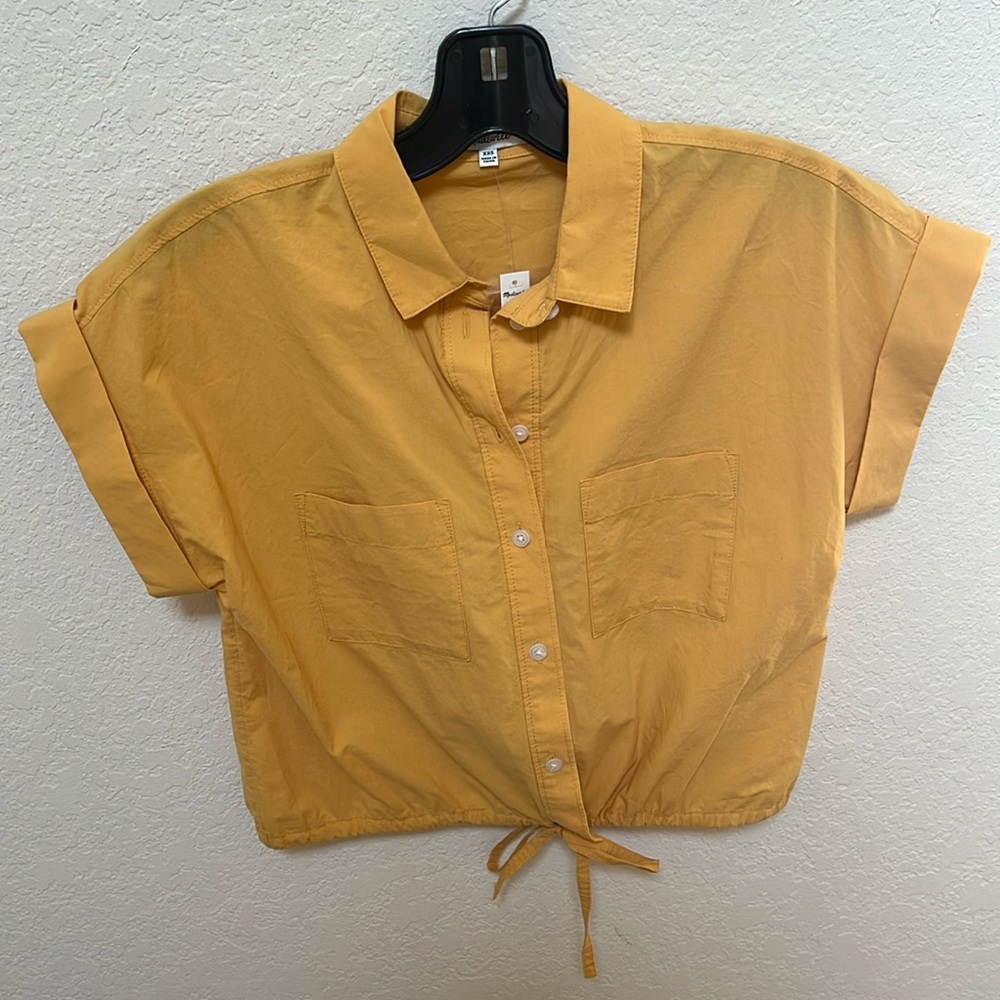 NWT Madewell Yellow Shirt